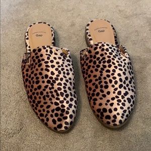 Leopard print slip ons